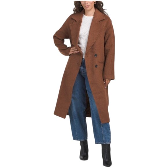 AVEC LES FILLES Asymmetrical Notch Collar Coat - Picture 1 of 2